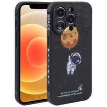 Load image into Gallery viewer, Astronaut Pattern Silicone Straight Edge Phone Case, For iPhone 13 Pro Max, For iPhone 12, For iPhone 12 Pro, For iPhone 12 Pro Max, For iPhone 11, For iPhone 11 Pro