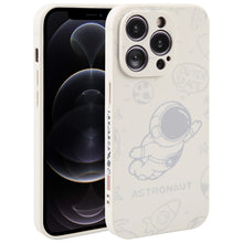 Load image into Gallery viewer, Astronaut Pattern Silicone Straight Edge Phone Case, For iPhone 13 Pro Max, For iPhone 12, For iPhone 12 Pro, For iPhone 12 Pro Max, For iPhone 11, For iPhone 11 Pro