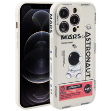 Load image into Gallery viewer, Astronaut Pattern Silicone Straight Edge Phone Case, For iPhone 13 Pro Max, For iPhone 12, For iPhone 12 Pro, For iPhone 12 Pro Max, For iPhone 11, For iPhone 11 Pro