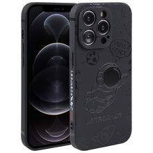 Load image into Gallery viewer, Astronaut Pattern Silicone Straight Edge Phone Case, For iPhone 13 Pro Max, For iPhone 12, For iPhone 12 Pro, For iPhone 12 Pro Max, For iPhone 11, For iPhone 11 Pro