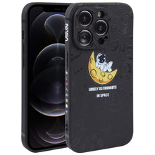 Load image into Gallery viewer, Astronaut Pattern Silicone Straight Edge Phone Case, For iPhone 13 Pro Max, For iPhone 12, For iPhone 12 Pro, For iPhone 12 Pro Max, For iPhone 11, For iPhone 11 Pro