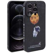Load image into Gallery viewer, Astronaut Pattern Silicone Straight Edge Phone Case, For iPhone 13 Pro Max, For iPhone 12, For iPhone 12 Pro, For iPhone 12 Pro Max, For iPhone 11, For iPhone 11 Pro