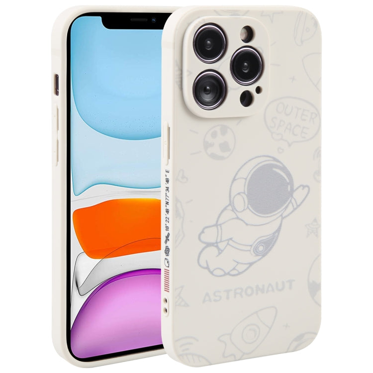 Astronaut Pattern Silicone Straight Edge Phone Case, For iPhone 13 Pro Max, For iPhone 12, For iPhone 12 Pro, For iPhone 12 Pro Max, For iPhone 11, For iPhone 11 Pro