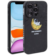 Load image into Gallery viewer, Astronaut Pattern Silicone Straight Edge Phone Case, For iPhone 13 Pro Max, For iPhone 12, For iPhone 12 Pro, For iPhone 12 Pro Max, For iPhone 11, For iPhone 11 Pro