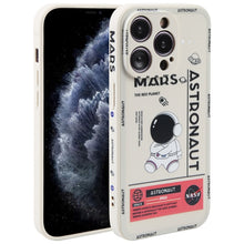 Load image into Gallery viewer, Astronaut Pattern Silicone Straight Edge Phone Case, For iPhone 13 Pro Max, For iPhone 12, For iPhone 12 Pro, For iPhone 12 Pro Max, For iPhone 11, For iPhone 11 Pro