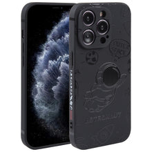 Load image into Gallery viewer, Astronaut Pattern Silicone Straight Edge Phone Case, For iPhone 13 Pro Max, For iPhone 12, For iPhone 12 Pro, For iPhone 12 Pro Max, For iPhone 11, For iPhone 11 Pro