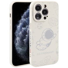 Load image into Gallery viewer, Astronaut Pattern Silicone Straight Edge Phone Case, For iPhone 13 Pro Max, For iPhone 12, For iPhone 12 Pro, For iPhone 12 Pro Max, For iPhone 11, For iPhone 11 Pro