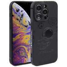 Load image into Gallery viewer, Astronaut Pattern Silicone Straight Edge Phone Case, For iPhone 11 Pro Max, For iPhone X / XS, For iPhone XS Max, For iPhone XR, For iPhone SE 2022 / 2020 / 7 / 8, For iPhone 7 Plus / 8 Plus