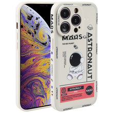 Load image into Gallery viewer, Astronaut Pattern Silicone Straight Edge Phone Case, For iPhone 11 Pro Max, For iPhone X / XS, For iPhone XS Max, For iPhone XR, For iPhone SE 2022 / 2020 / 7 / 8, For iPhone 7 Plus / 8 Plus