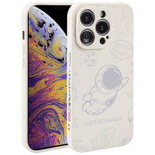 Load image into Gallery viewer, Astronaut Pattern Silicone Straight Edge Phone Case, For iPhone 11 Pro Max, For iPhone X / XS, For iPhone XS Max, For iPhone XR, For iPhone SE 2022 / 2020 / 7 / 8, For iPhone 7 Plus / 8 Plus