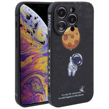 Load image into Gallery viewer, Astronaut Pattern Silicone Straight Edge Phone Case, For iPhone 11 Pro Max, For iPhone X / XS, For iPhone XS Max, For iPhone XR, For iPhone SE 2022 / 2020 / 7 / 8, For iPhone 7 Plus / 8 Plus