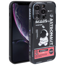 Load image into Gallery viewer, Astronaut Pattern Silicone Straight Edge Phone Case, For iPhone 11 Pro Max, For iPhone X / XS, For iPhone XS Max, For iPhone XR, For iPhone SE 2022 / 2020 / 7 / 8, For iPhone 7 Plus / 8 Plus
