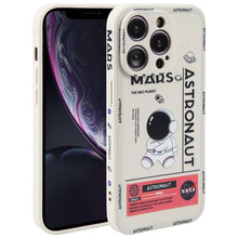 Load image into Gallery viewer, Astronaut Pattern Silicone Straight Edge Phone Case, For iPhone 11 Pro Max, For iPhone X / XS, For iPhone XS Max, For iPhone XR, For iPhone SE 2022 / 2020 / 7 / 8, For iPhone 7 Plus / 8 Plus