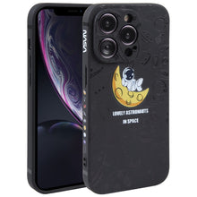 Load image into Gallery viewer, Astronaut Pattern Silicone Straight Edge Phone Case, For iPhone 11 Pro Max, For iPhone X / XS, For iPhone XS Max, For iPhone XR, For iPhone SE 2022 / 2020 / 7 / 8, For iPhone 7 Plus / 8 Plus