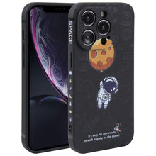 Load image into Gallery viewer, Astronaut Pattern Silicone Straight Edge Phone Case, For iPhone 11 Pro Max, For iPhone X / XS, For iPhone XS Max, For iPhone XR, For iPhone SE 2022 / 2020 / 7 / 8, For iPhone 7 Plus / 8 Plus