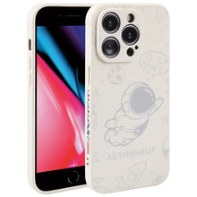 Load image into Gallery viewer, Astronaut Pattern Silicone Straight Edge Phone Case, For iPhone 11 Pro Max, For iPhone X / XS, For iPhone XS Max, For iPhone XR, For iPhone SE 2022 / 2020 / 7 / 8, For iPhone 7 Plus / 8 Plus