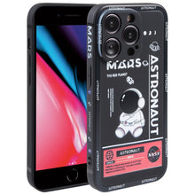 Load image into Gallery viewer, Astronaut Pattern Silicone Straight Edge Phone Case, For iPhone 11 Pro Max, For iPhone X / XS, For iPhone XS Max, For iPhone XR, For iPhone SE 2022 / 2020 / 7 / 8, For iPhone 7 Plus / 8 Plus