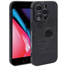 Load image into Gallery viewer, Astronaut Pattern Silicone Straight Edge Phone Case, For iPhone 11 Pro Max, For iPhone X / XS, For iPhone XS Max, For iPhone XR, For iPhone SE 2022 / 2020 / 7 / 8, For iPhone 7 Plus / 8 Plus