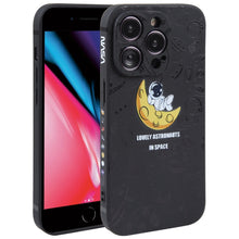 Load image into Gallery viewer, Astronaut Pattern Silicone Straight Edge Phone Case, For iPhone 11 Pro Max, For iPhone X / XS, For iPhone XS Max, For iPhone XR, For iPhone SE 2022 / 2020 / 7 / 8, For iPhone 7 Plus / 8 Plus