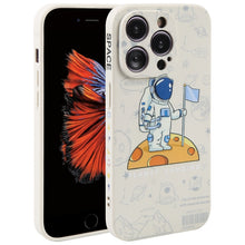 Load image into Gallery viewer, Astronaut Pattern Silicone Straight Edge Phone Case, For iPhone 6 / 6s, For iPhone 6 Plus / 6s Plus