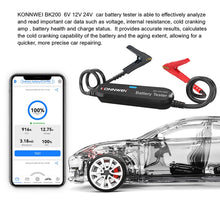 Load image into Gallery viewer, KONNWEI BK200 6V/12V/24V Car Bluetooth Battery Tester