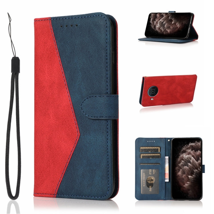 Dual-color Stitching Leather Phone Case, For Nokia X10 / X20