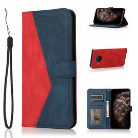 Dual-color Stitching Leather Phone Case, For Nokia X10 / X20