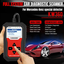 Load image into Gallery viewer, KONNWE KW360 2.4 inch OBD2 Car Fault Detector, For Mercedes Benz