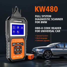 KONNWE KW480 2.8 inch Color Screen OBD2 Car Fault Detector, For BMW