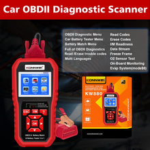 Load image into Gallery viewer, KONNWEI KW880 3 in 1 Car OBD2 Fault Diagnosis + Battery Tester + Battery Match Reset, BK880
