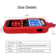 Load image into Gallery viewer, KONNWEI KW880 3 in 1 Car OBD2 Fault Diagnosis + Battery Tester + Battery Match Reset, BK880