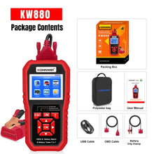 Load image into Gallery viewer, KONNWEI KW880 3 in 1 Car OBD2 Fault Diagnosis + Battery Tester + Battery Match Reset, BK880