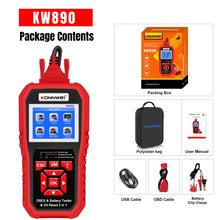 Load image into Gallery viewer, KONNWEI KW890 2 in 1 Car OBD2 Fault Detector + Maintenance Light Reseter, KW890