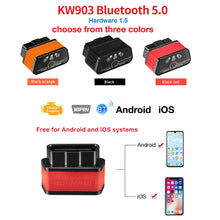 Load image into Gallery viewer, KONNWEI KW903 Bluetooth 5.0 OBD2 Car Fault Diagnostic Scan Tools Support IOS / Android, KW903