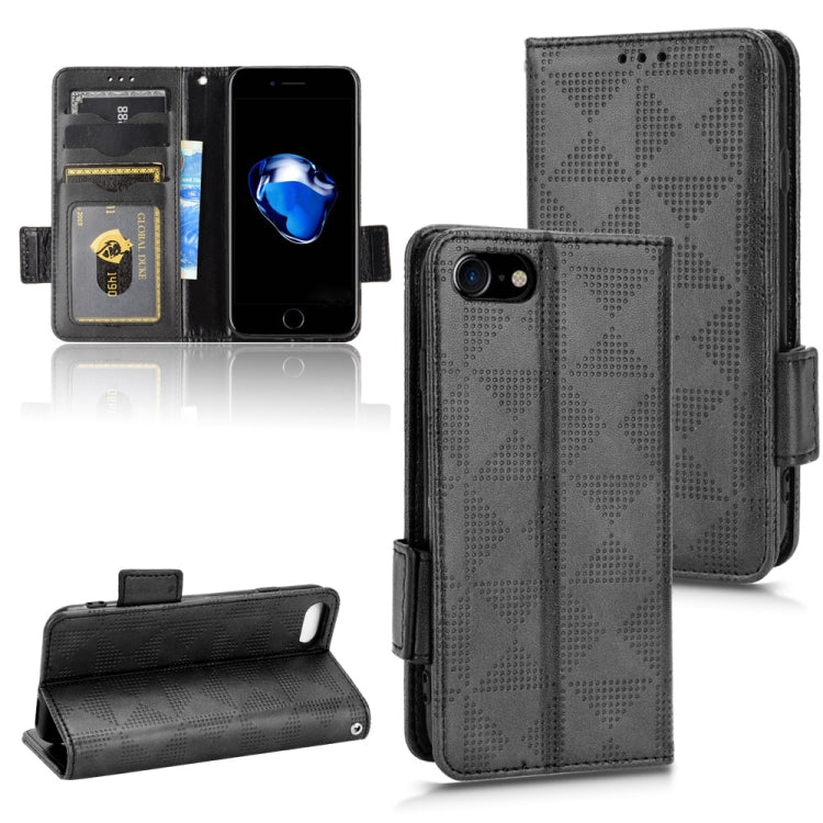 Symmetrical Triangle Leather Phone Case, For iPhone SE 2022 / SE 2020 / 8 / 7