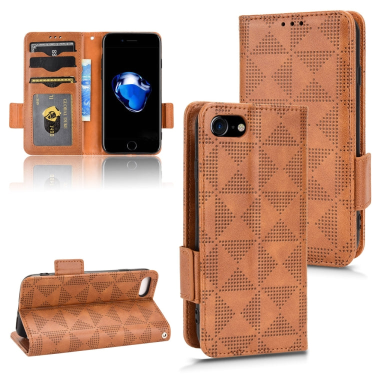 Symmetrical Triangle Leather Phone Case, For iPhone SE 2022 / SE 2020 / 8 / 7