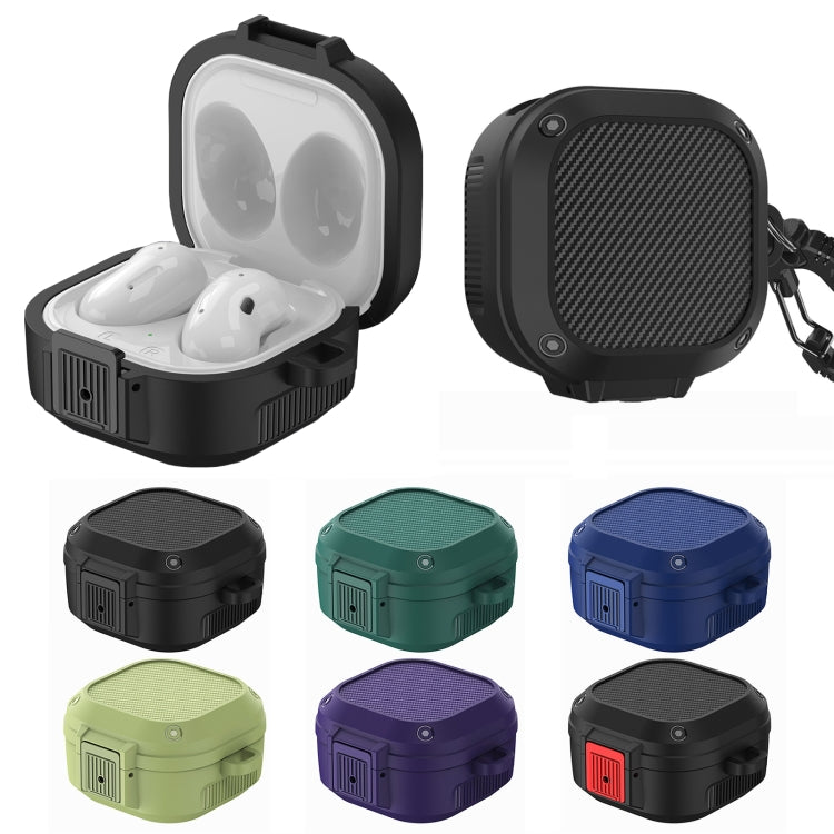Wireless Earphones Silicone Case with Switch & Carabiner for Samsung Galaxy Buds Live / Buds2 / Buds Pro / Buds2 Pro