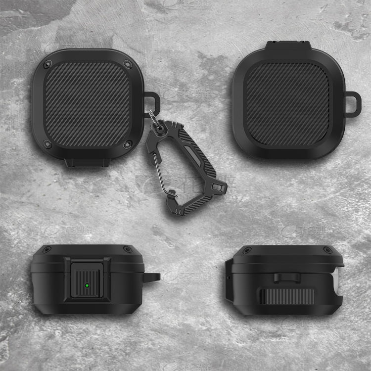 Wireless Earphones Silicone Case with Switch & Carabiner for Samsung Galaxy Buds Live / Buds2 / Buds Pro / Buds2 Pro