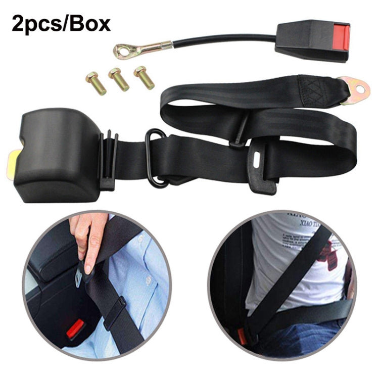 2pcs/Box Car Driver Seat Belt Three-point Automatic Retractable Seat Belt, Three-point Seat Belt