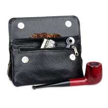 Load image into Gallery viewer, FIREDOG CL07 Portable Handcrafted Cowhide Double Pipe Bag