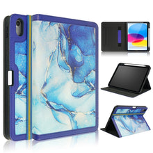 Load image into Gallery viewer, Marble Pattern Stitching Leather Tablet Case