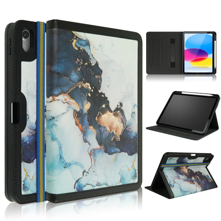Marble Pattern Stitching Leather Tablet Case
