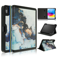Load image into Gallery viewer, Marble Pattern Stitching Leather Tablet Case