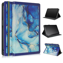 Load image into Gallery viewer, Marble Pattern Stitching Leather Tablet Case, For 10 inch