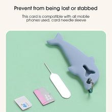 Load image into Gallery viewer, 3pcs 2 in 1 Phone Tablet Card Removal Needle Dolphin Shape Card Opening Needle Cover