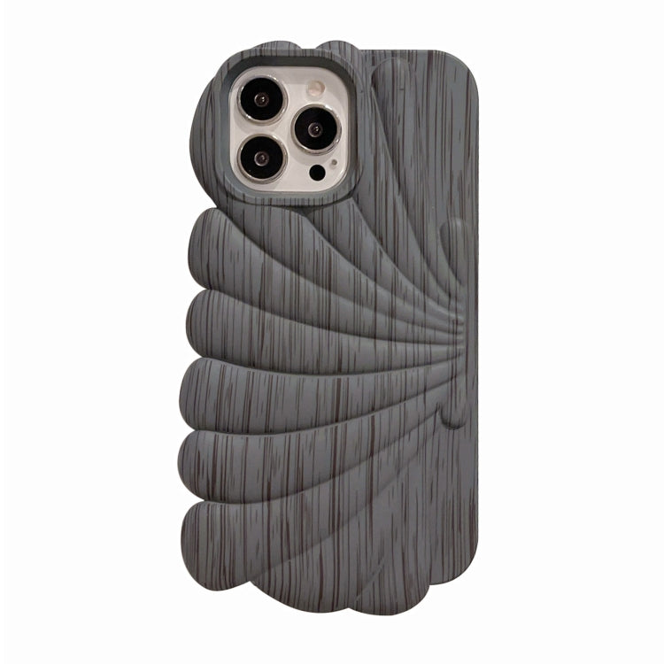 Wood Grain Shell Shape TPU Phone Case, For iPhone 12 Pro, For iPhone 12 Pro Max, For iPhone 11, For iPhone 11 Pro Max