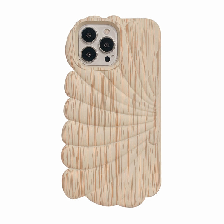 Wood Grain Shell Shape TPU Phone Case, For iPhone 12 Pro, For iPhone 12 Pro Max, For iPhone 11, For iPhone 11 Pro Max
