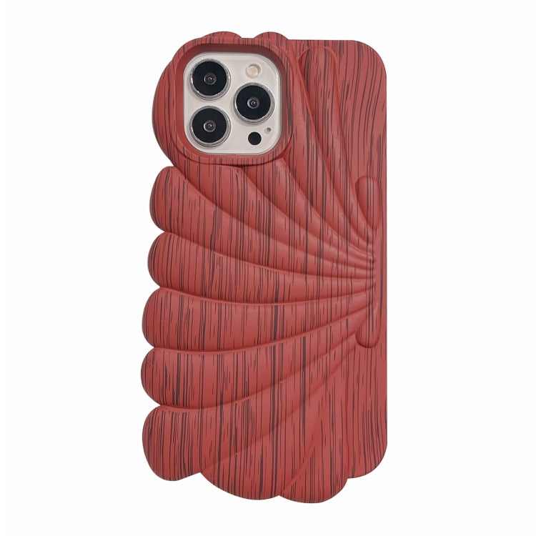 Wood Grain Shell Shape TPU Phone Case, For iPhone 12 Pro, For iPhone 12 Pro Max, For iPhone 11, For iPhone 11 Pro Max