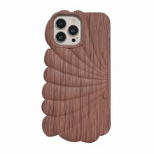 Load image into Gallery viewer, Wood Grain Shell Shape TPU Phone Case, For iPhone 12 Pro, For iPhone 12 Pro Max, For iPhone 11, For iPhone 11 Pro Max