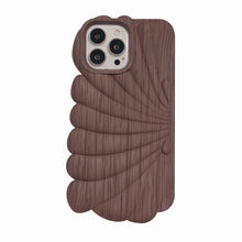 Load image into Gallery viewer, Wood Grain Shell Shape TPU Phone Case, For iPhone 12 Pro, For iPhone 12 Pro Max, For iPhone 11, For iPhone 11 Pro Max